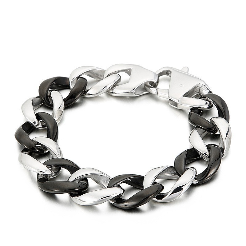 Svart Titanarmband För Män Svart Titanarmband För Män