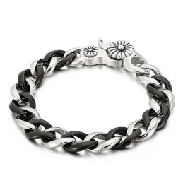 Svart Titanarmband För Män
