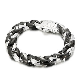 Svart Titanarmband För Män