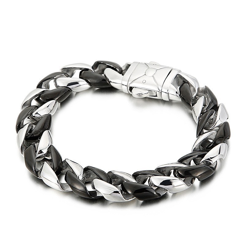 Svart Titanarmband För Män Svart Titanarmband För Män