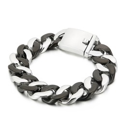 Svart Titanarmband För Män