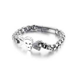 Armband Med Dödskalle I Titan För Män