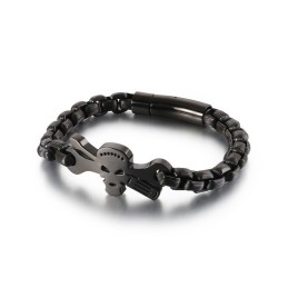 Armband Med Dödskalle I Titan För Män