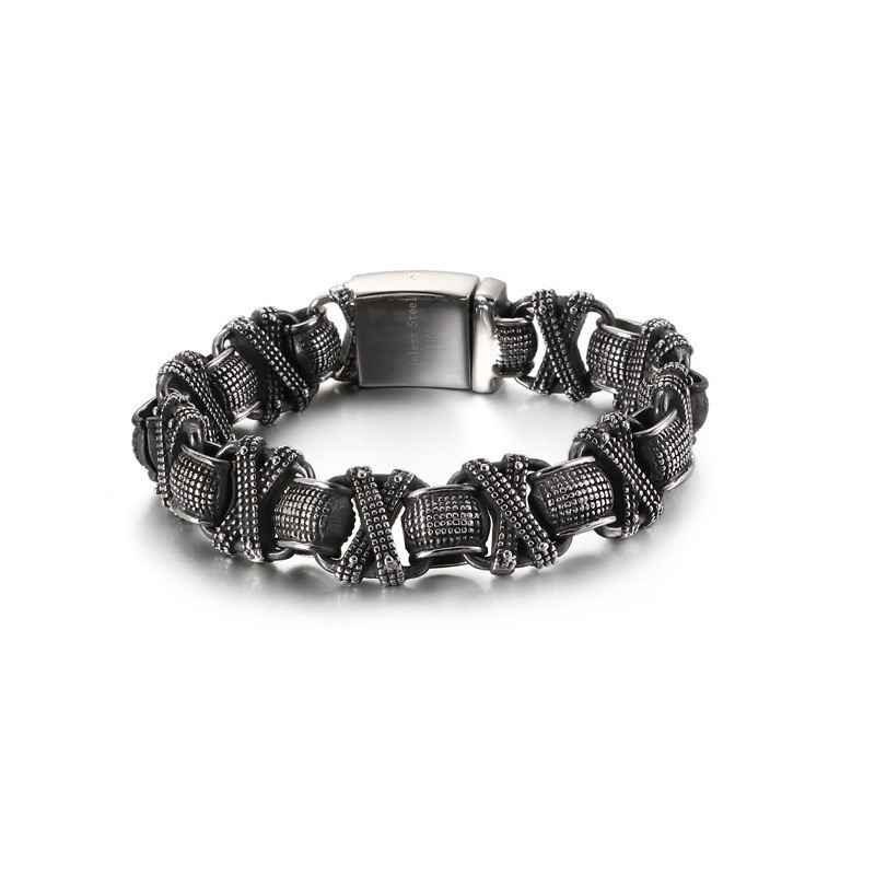 Coolt Korsarmband För Män, Elegant Titanarmband Coolt Korsarmband För Män, Elegant Titanarmband