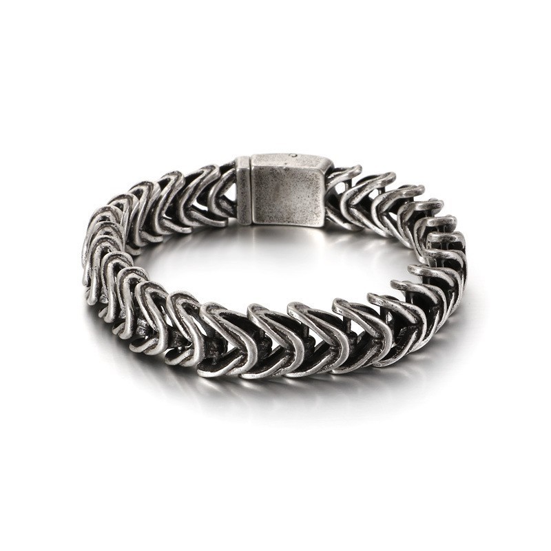 Herrarmband Med Coolt Utseende, Elegant Titanarmband Herrarmband Med Coolt Utseende, Elegant Titanarmband