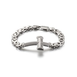 Billigt Herrarmband I Titan Med Kors