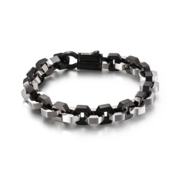 Geometriskt Titanarmband För Män