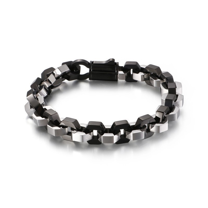 Geometriskt Titanarmband För Män Geometriskt Titanarmband För Män