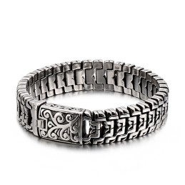 Coolt Blomformat Spänne I Titanarmband