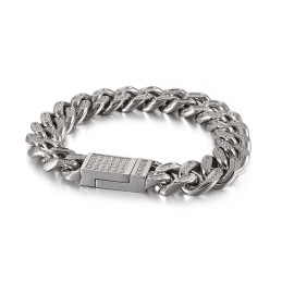 Titan Herr Hiphop-Armband Med Diamanter