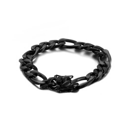 Moderiktigt Svart Titanarmband För Män