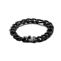 Herrmode Svart Titanarmband