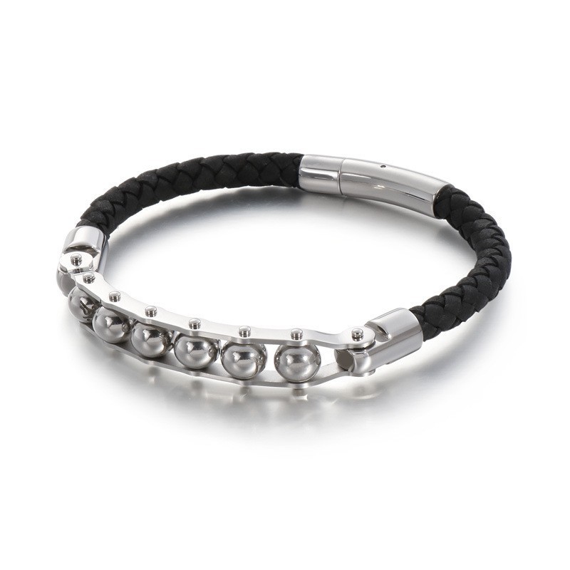Moderiktiga Runda Pärlflätade Läderarmband För Män Moderiktiga Runda Pärlflätade Läderarmband För Män
