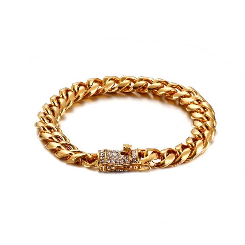 Hip-Hop Tide Herrarmband I Titan Med Diamanter Hip-Hop Tide Herrarmband I Titan Med Diamanter