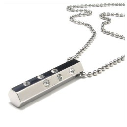 Mode Herr Gåva Titan Diamant Halsband Hänge