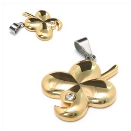 Moderiktigt Gyllene Blomma Gåva Titan Halsband Hänge