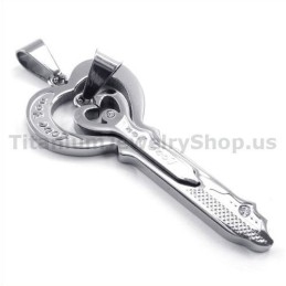 Kärlek Titanium Lovers Nyckelhängen Fria Kedjor