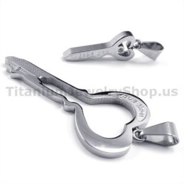 Kärlek Titanium Lovers Nyckelhängen Fria Kedjor