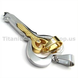 Gloden Titanium Lovers Nyckelhängen - Fria Kedjor