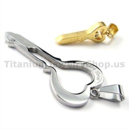 Gloden Titanium Lovers Nyckelhängen - Fria Kedjor