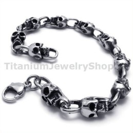 Armband I Titan För Män, Dödskalle