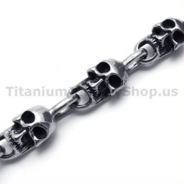 Armband I Titan För Män, Dödskalle