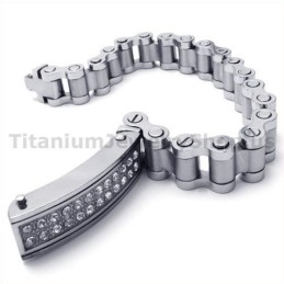 Herrarmband I Titan Med Diamanter