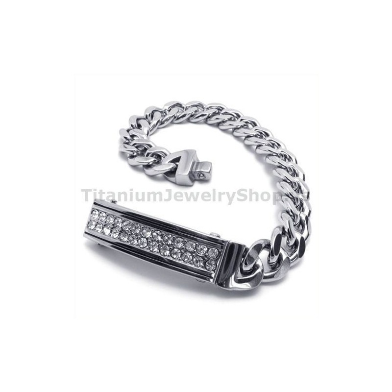 Herrarmband I Titan Med Diamanter Herrarmband I Titan Med Diamanter