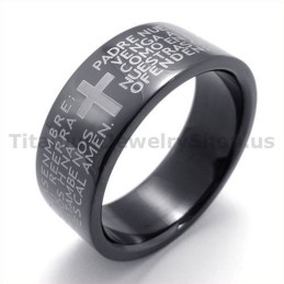 Kors Svart Titanring