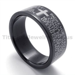 Kors Svart Titanring