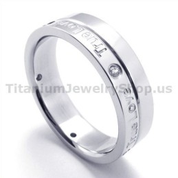 True Love Titanring Med Diamant