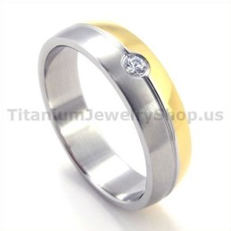 Titanring Med Diamant