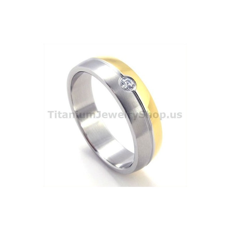 Titanring Med Diamant Titanring Med Diamant