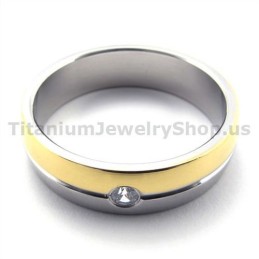 Titanring Med Diamant