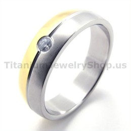 Titanring Med Diamant
