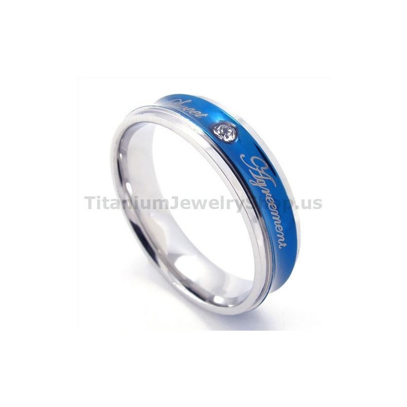 Älskling Titanring Med Diamant Älskling Titanring Med Diamant
