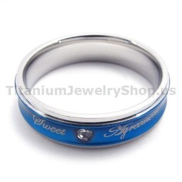 Älskling Titanring Med Diamant