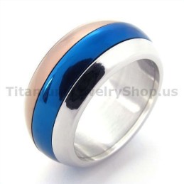 Trefärgad Titanring