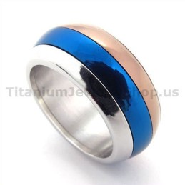 Trefärgad Titanring