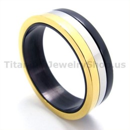 Trefärgad Titanring