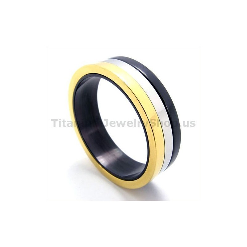 Trefärgad Titanring Trefärgad Titanring