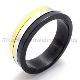 Trefärgad Titanring