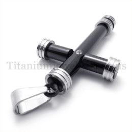Moderiktigt Svart Cylinderformat Titan Korshänge