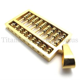 Guld Abacus Titanhänge