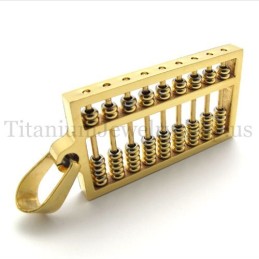 Guld Abacus Titanhänge