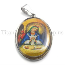 Madonna Och Jesus-Serien Titanhänge