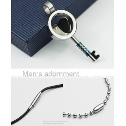 Moderiktigt Hjärtlåsnyckel Titanhalsband Med Hänge (Ny Stil)