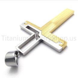 Nytt Duotone Hollowed Cross Titanhänge