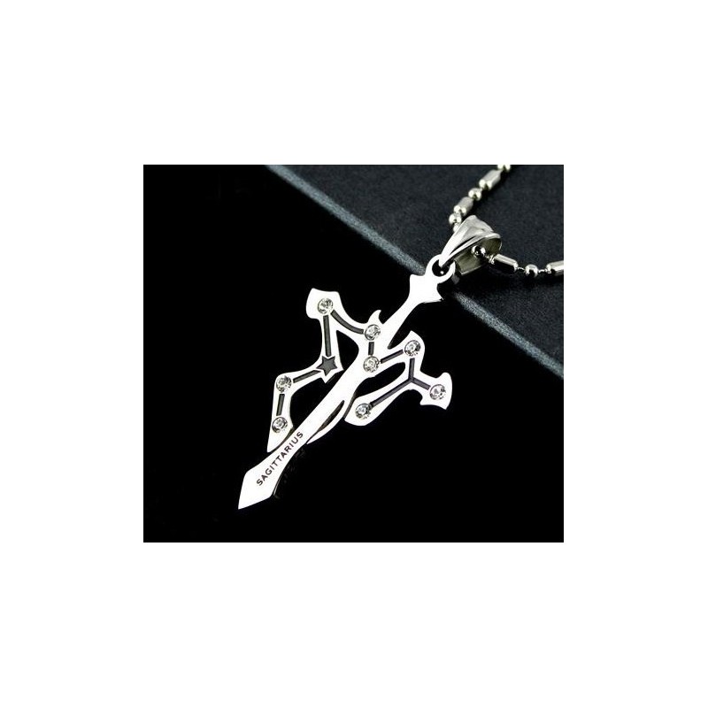 Halsband Med Hängen I Ren Titan Och Kors I Sagittarius Halsband Med Hängen I Ren Titan Och Kors I Sagittarius