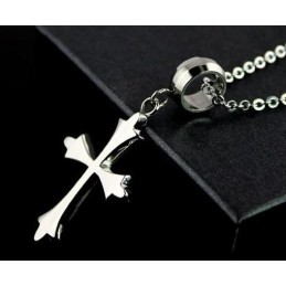 Herrhängen Och Halsband I Rent Titan Med Kors 02